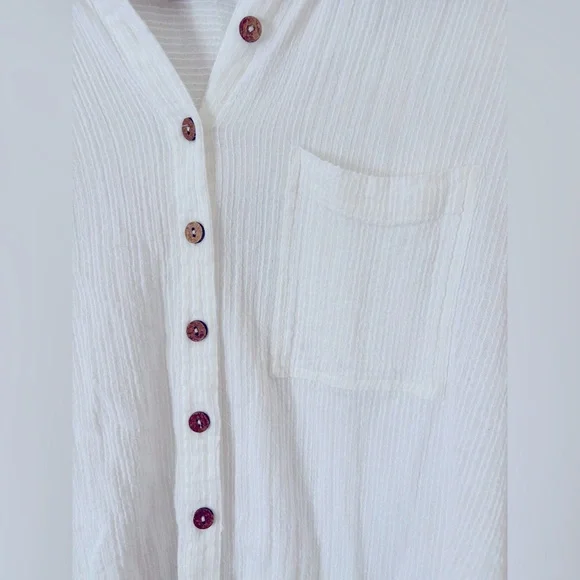 Billabong “In The Tide” White Beach Shirt - Picture 7 of 14